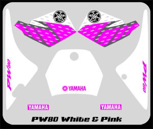 Factory PW80 White/Pink - Graphic Kit